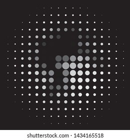 Abstract halftone background pattern. Monochrome geometric vector line illustration