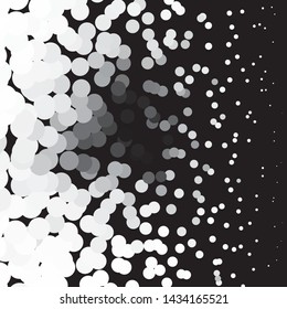 Abstract halftone background pattern. Monochrome geometric vector line illustration