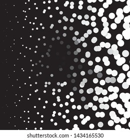 Abstract halftone background pattern. Monochrome geometric vector line illustration