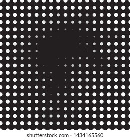 Abstract halftone background pattern. Monochrome geometric vector line illustration
