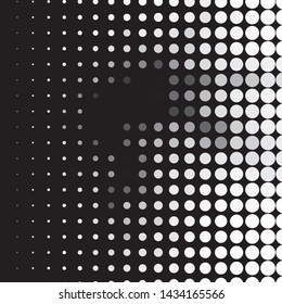Abstract halftone background pattern. Monochrome geometric vector line illustration