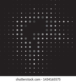 Abstract halftone background pattern. Monochrome geometric vector line illustration