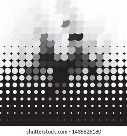 Abstract halftone background pattern. Monochrome geometric vector line illustration