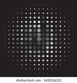 Abstract halftone background pattern. Monochrome geometric vector line illustration