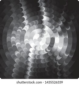 Abstract halftone background pattern. Monochrome geometric vector line illustration