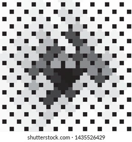 Abstract halftone background pattern. Monochrome geometric vector line illustration