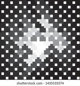 Abstract halftone background pattern. Monochrome geometric vector line illustration