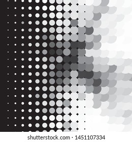 Abstract halftone background pattern. Monochrome geometric vector line illustration