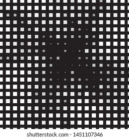 Abstract halftone background pattern. Monochrome geometric vector line illustration