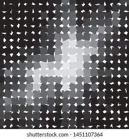Abstract halftone background pattern. Monochrome geometric vector line illustration