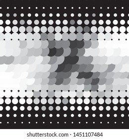 Abstract halftone background pattern. Monochrome geometric vector line illustration