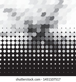 Abstract halftone background pattern. Monochrome geometric vector line illustration