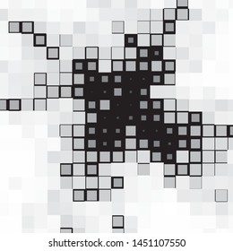 Abstract halftone background pattern. Monochrome geometric vector line illustration
