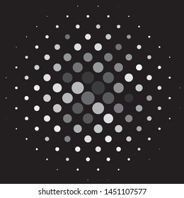 Abstract halftone background pattern. Monochrome geometric vector line illustration