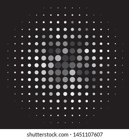 Abstract halftone background pattern. Monochrome geometric vector line illustration