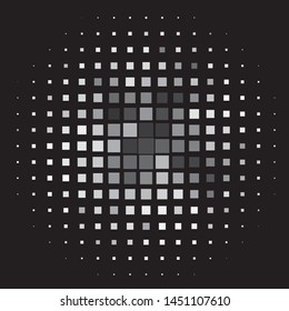 Abstract halftone background pattern. Monochrome geometric vector line illustration