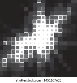 Abstract halftone background pattern. Monochrome geometric vector line illustration