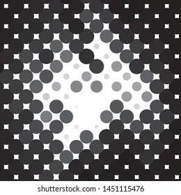 Abstract halftone background pattern. Monochrome geometric vector line illustration