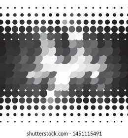 Abstract halftone background pattern. Monochrome geometric vector line illustration