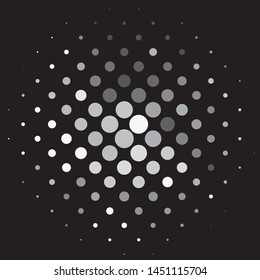 Abstract halftone background pattern. Monochrome geometric vector line illustration