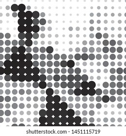 Abstract halftone background pattern. Monochrome geometric vector line illustration