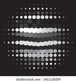 Abstract halftone background pattern. Monochrome geometric vector line illustration