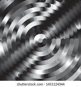 Abstract halftone background pattern. Monochrome geometric vector line illustration