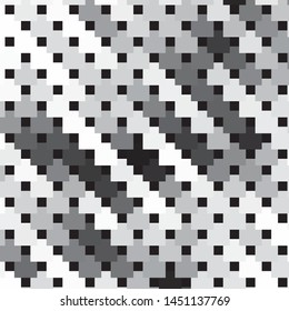 Abstract halftone background pattern. Monochrome geometric vector line illustration