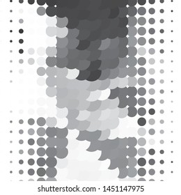 Abstract halftone background pattern. Monochrome geometric vector line illustration