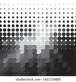 Abstract halftone background pattern. Monochrome geometric vector line illustration