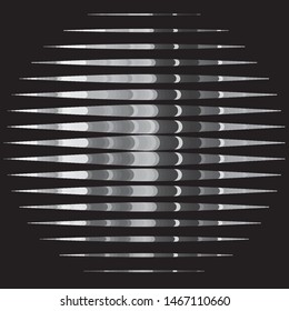 Abstract halftone background pattern. Monochrome geometric vector line illustration