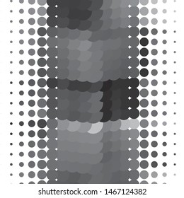 Abstract halftone background pattern. Monochrome geometric vector line illustration