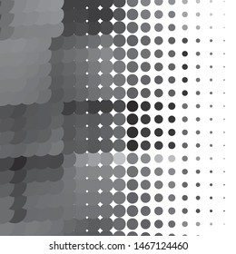 Abstract halftone background pattern. Monochrome geometric vector line illustration