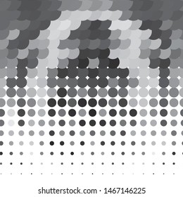 Abstract halftone background pattern. Monochrome geometric vector line illustration