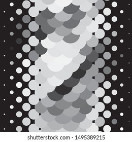 Abstract halftone background pattern. Monochrome geometric vector line illustration