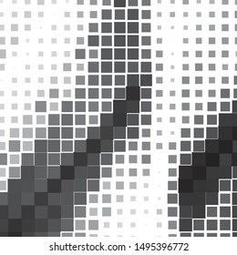 Abstract halftone background pattern. Monochrome geometric vector line illustration