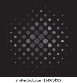 Abstract halftone background pattern. Monochrome geometric vector line illustration