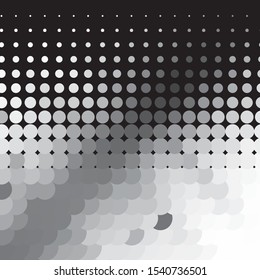 Abstract halftone background pattern. Monochrome geometric vector line illustration