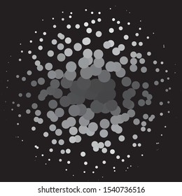 Abstract halftone background pattern. Monochrome geometric vector line illustration