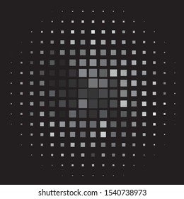 Abstract halftone background pattern. Monochrome geometric vector line illustration