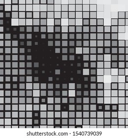 Abstract halftone background pattern. Monochrome geometric vector line illustration