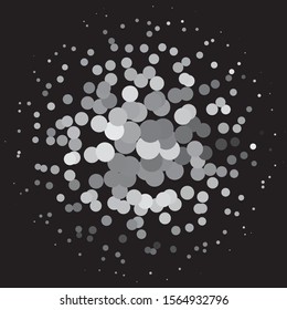 Abstract halftone background pattern. Monochrome geometric vector line illustration