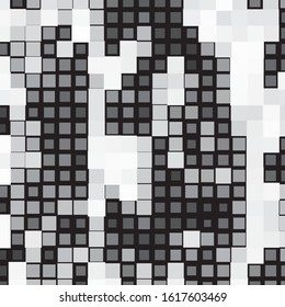 Abstract halftone background pattern. Monochrome geometric vector line illustration