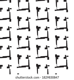 Abstract halftone background pattern. Monochrome geometric vector line illustration
