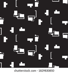 Abstract halftone background pattern. Monochrome geometric vector line illustration