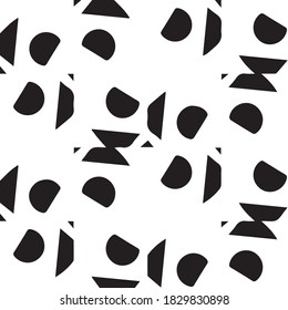 Abstract halftone background pattern. Monochrome geometric vector line illustration