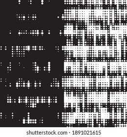 Abstract halftone background pattern. Monochrome geometric vector line illustration