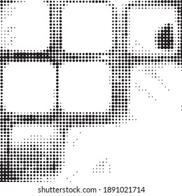 Abstract halftone background pattern. Monochrome geometric vector line illustration
