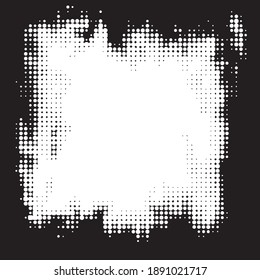 Resumen del patrón de fondo de medio tono. Ilustración de línea vectorial geométrica monocromática