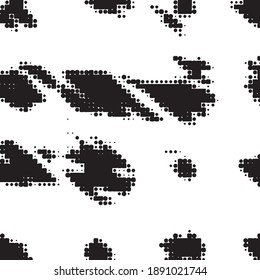 Abstract halftone background pattern. Monochrome geometric vector line illustration